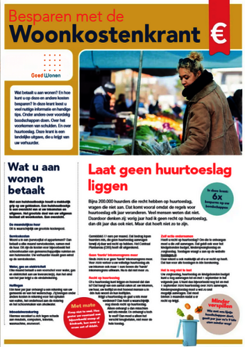 Afbeelding van de voorkant van de Woonkostenkrant 2025 
