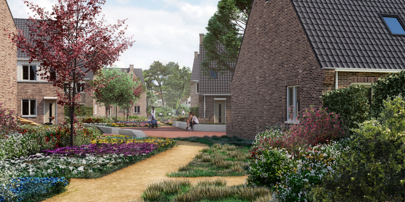 Artist impressie van nieuwbouw Molenwei
