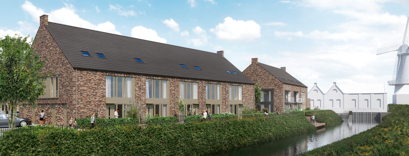 Artist impressie van nieuwbouw Molenwei