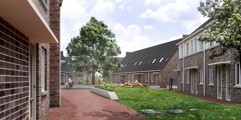 Artist impressie van nieuwbouw Molenwei