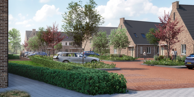 Artist impressie van nieuwbouw Molenwei