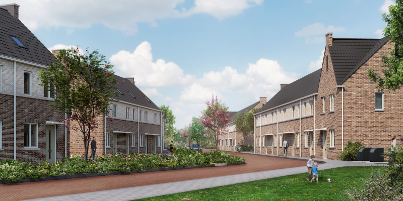 Artist impressie van nieuwbouw Molenwei