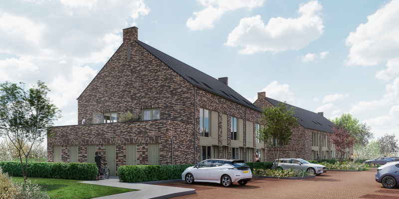 Artist impressie van nieuwbouw Molenwei