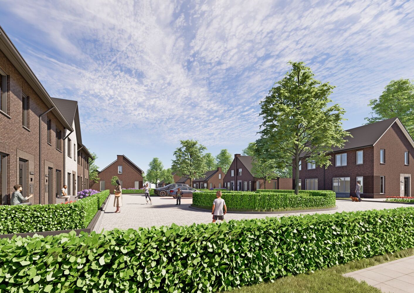 Impressie van een hofje in De Oale Bouw