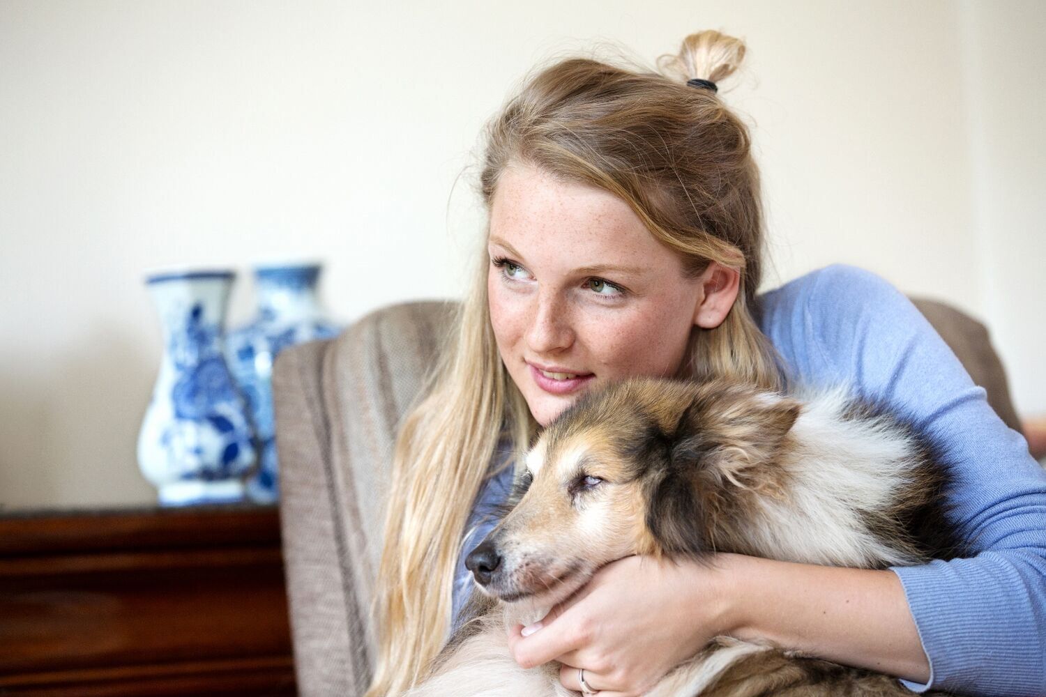 Bewoner met hond