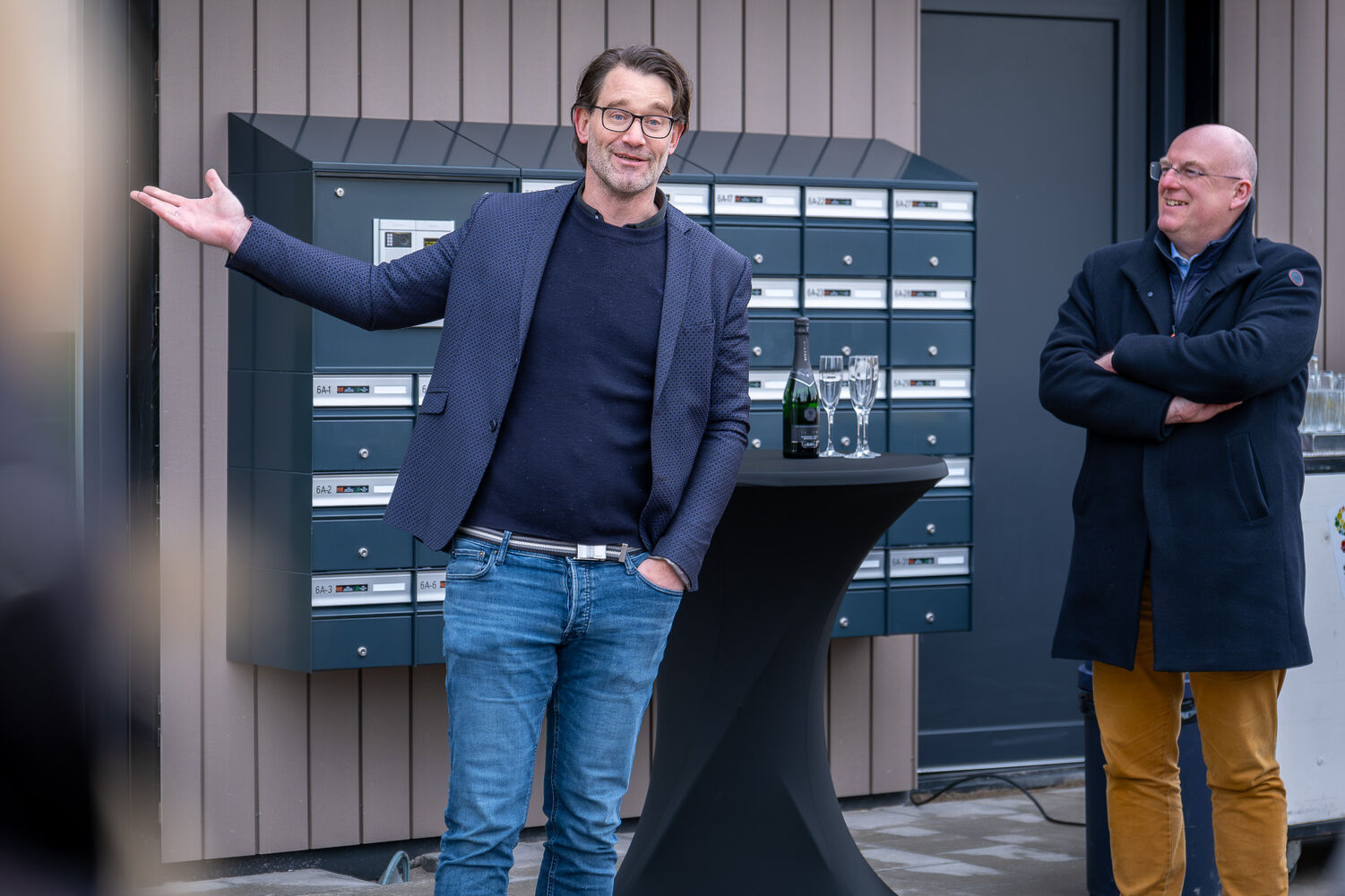 Noek Pouw, directeur bestuurder OFW, en wethouder Peter van Bergen, gemeente Dronten