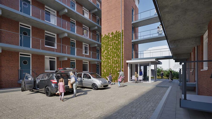 Een voorbeeld van hoe het gebouw er uit gaat zien