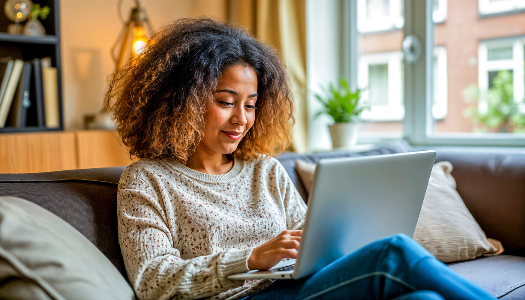 Iemand vult online een vragenlijst in