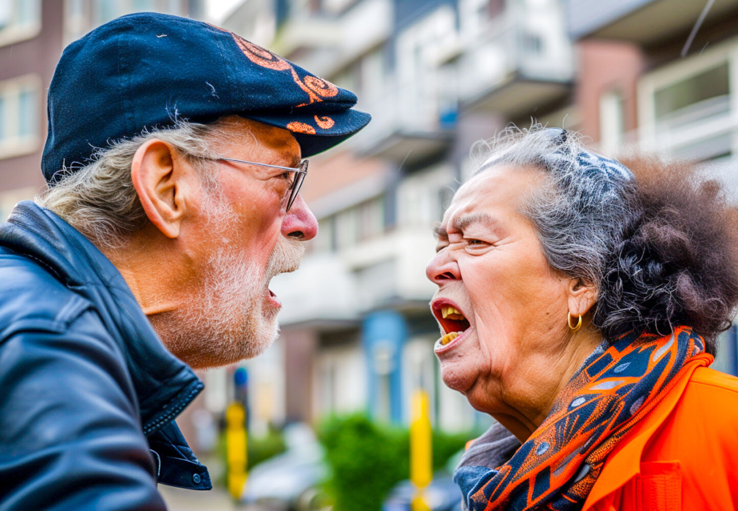 Foto verward persoon en ruzie