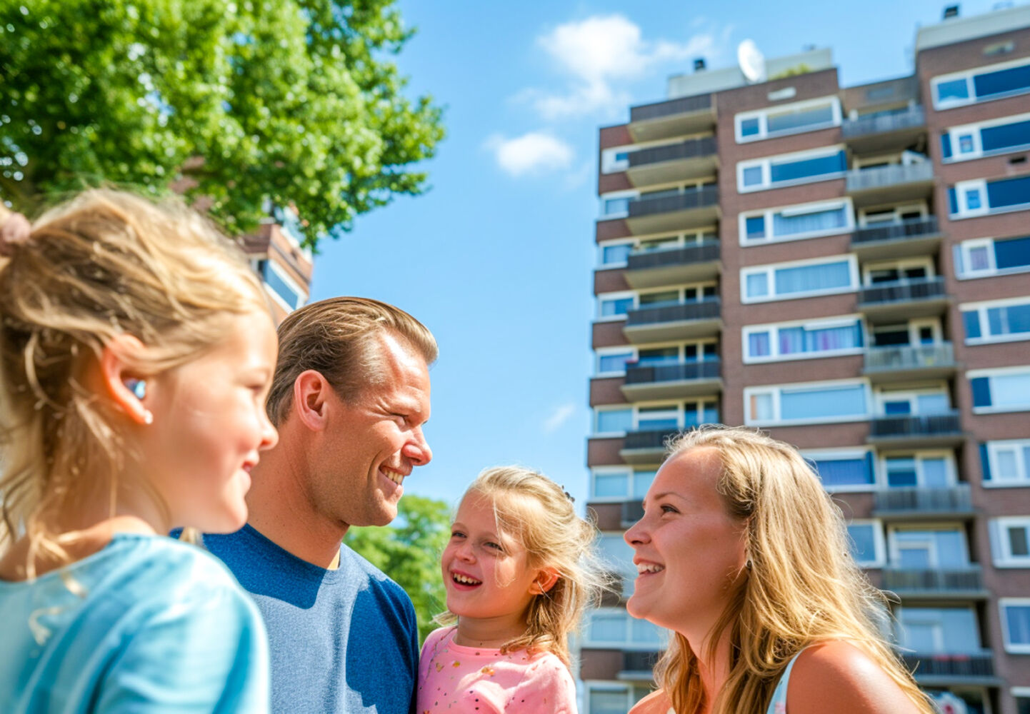 Een voorbeeld van een gezin met 2 kleine kinderen dat een woning zoekt