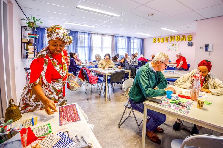 Een van de zalen gebruikt voor Burendag