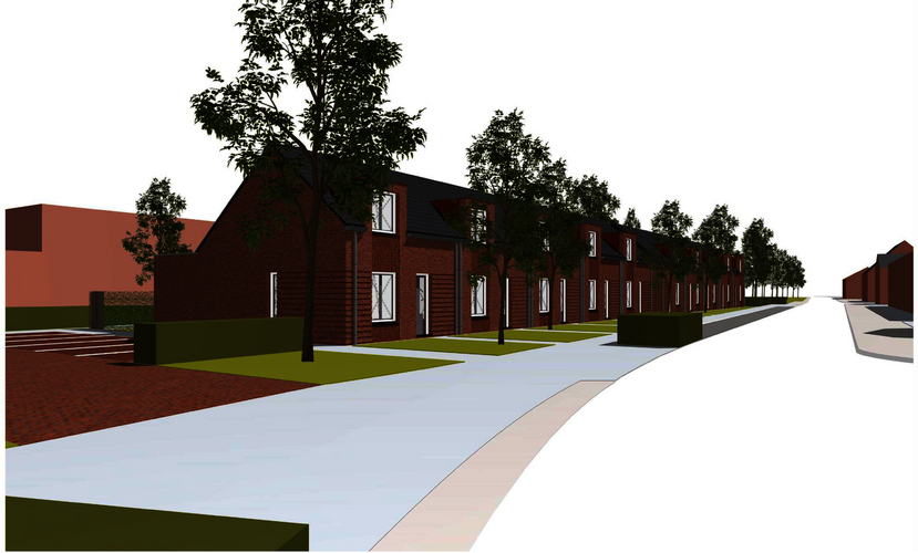 Artist Impression van de levensloopbestendige woningen