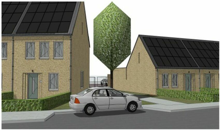 Artist Impression van de woningen
