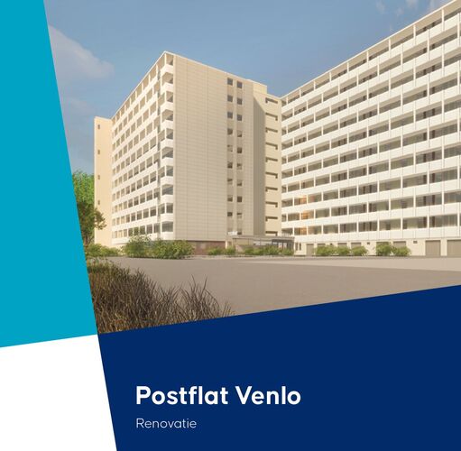 Een beeld van de Postflat na renovatie, licht van kleur en een ruime ingang.